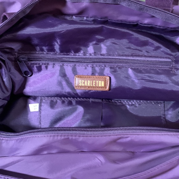 Scarleton purple nylon bag handles and shoulder straps. 16x13x5 - Picture 6 of 10